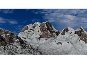 3d snow mountains