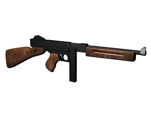 3d model of tommy gun