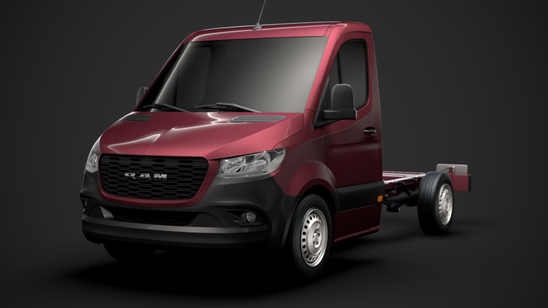 Ram sprinter chassis single 3D model - TurboSquid 1459200