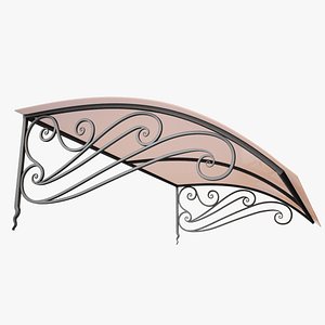 3d wrought iron awning