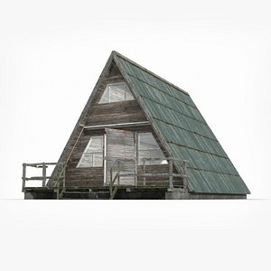 3D Modern architecture log cabin