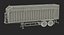 Combine Harvester Trailer Dirty Rigged 3D Model