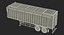 Combine Harvester Trailer Dirty Rigged 3D Model