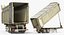 Combine Harvester Trailer Dirty Rigged 3D Model