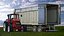 Combine Harvester Trailer Dirty Rigged 3D Model