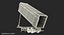 Combine Harvester Trailer Dirty Rigged 3D Model