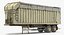 Combine Harvester Trailer Dirty Rigged 3D Model