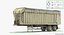 Combine Harvester Trailer Dirty Rigged 3D Model