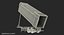 Combine Harvester Trailer Dirty Rigged 3D Model