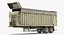 Combine Harvester Trailer Dirty Rigged 3D Model