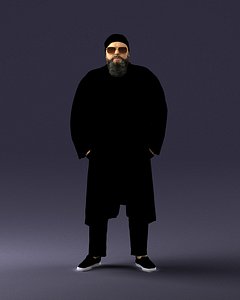 Man in black cloak 0325