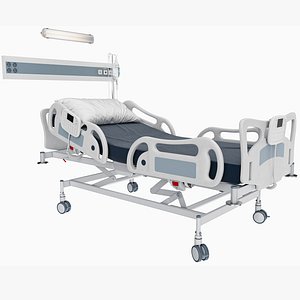 3D model Multifunction Electric Hospital ICU Bed 2