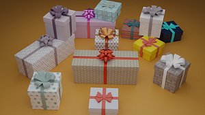 Gift Boxes 3D model