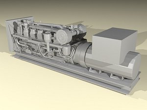 3d generator parts model