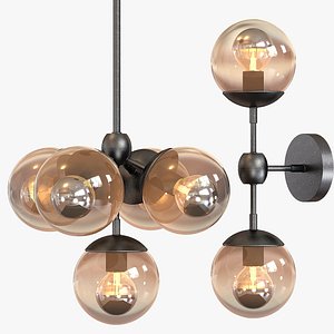 3d chandelier 5 light