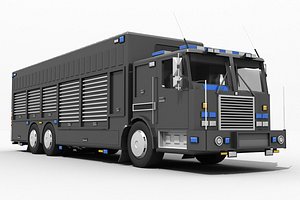bank truck transport armored 3D model