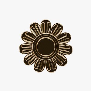 Golden Flower Ornament