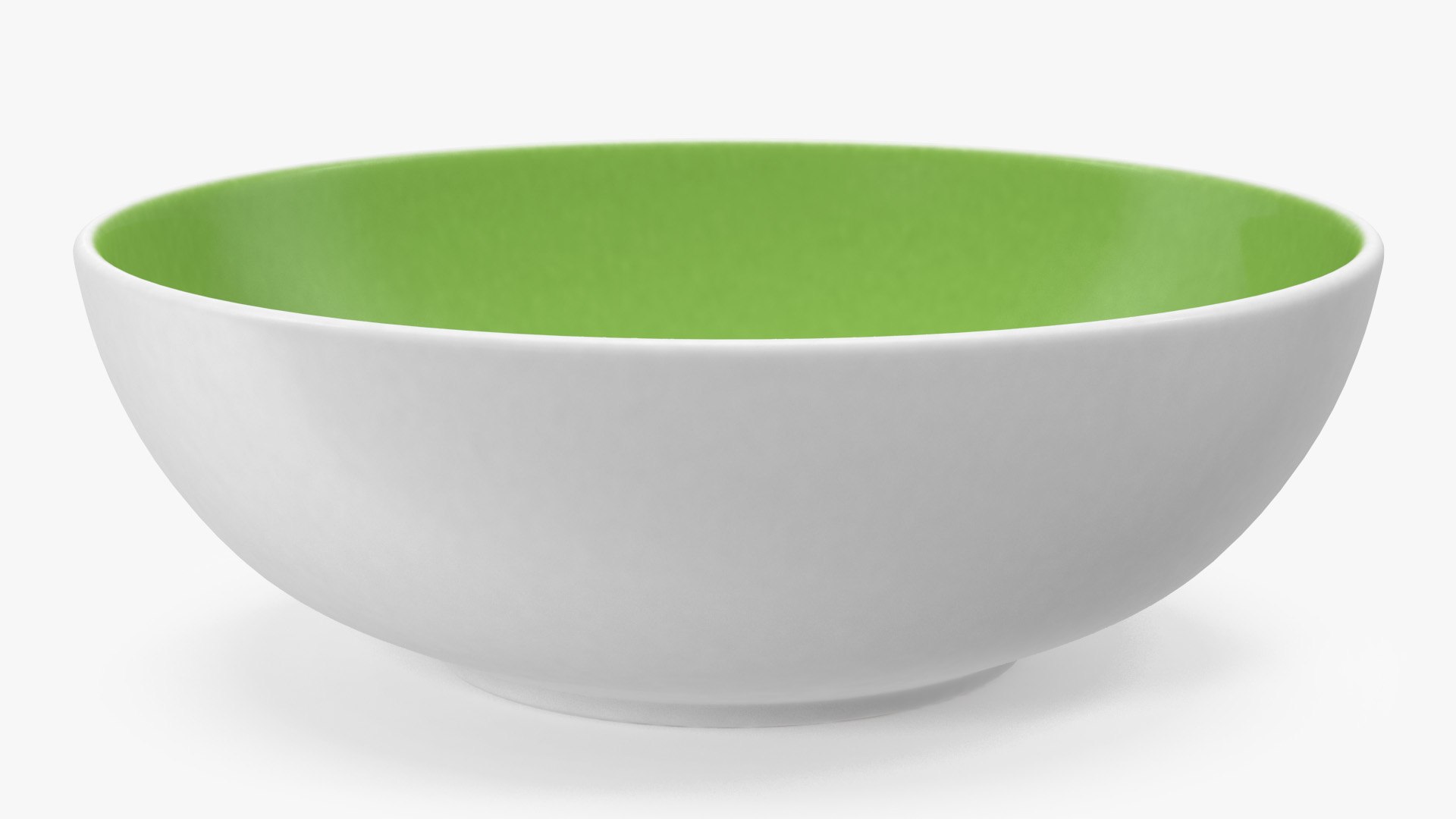 Green and White Cereal Bowl 3D model preview