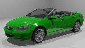 Green Cabriolet Car