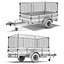 8 utility cargo trailer 3d max