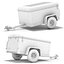 8 utility cargo trailer 3d max