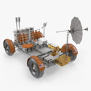 Lunar Roving Vehicle from Apollo 15 Rigged