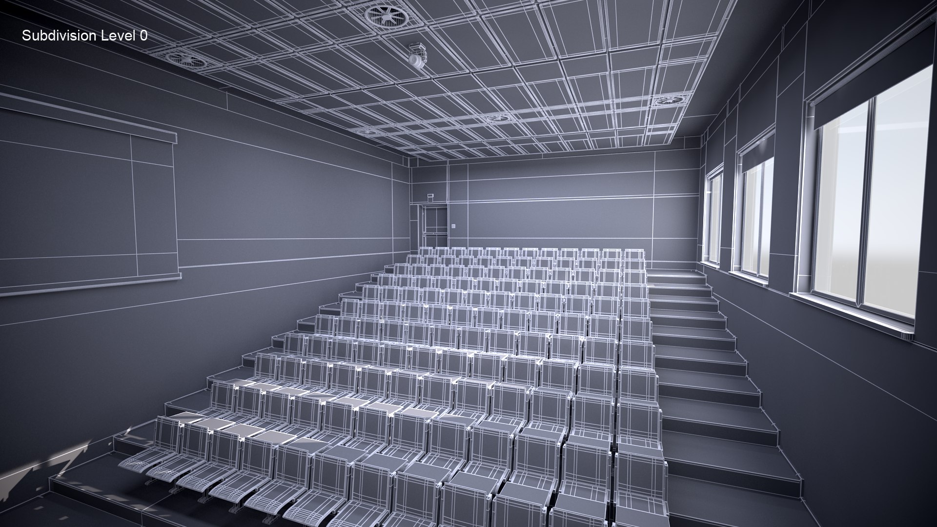 Lecture Hall 3D Model - TurboSquid 1496018