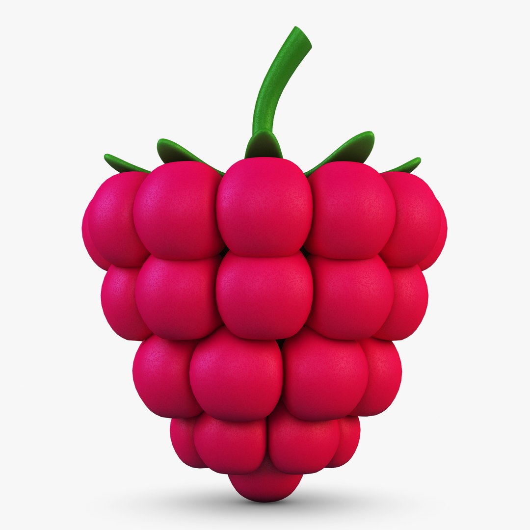 Cartoon raspberry v 1 3D - TurboSquid 1617110