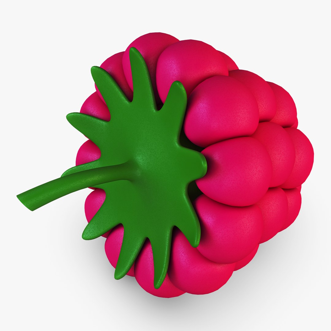 Cartoon raspberry v 1 3D - TurboSquid 1617110