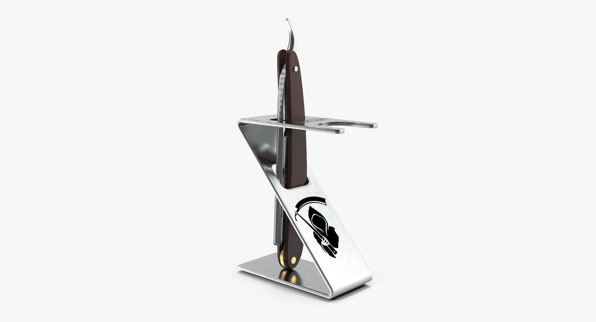 Shaving Folding Razor with Holder 3D model preview