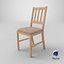 Wooden Dining Chair 3D Model - Realistic Furniture Asset for Interior Design  Games and Visualizatio 3D