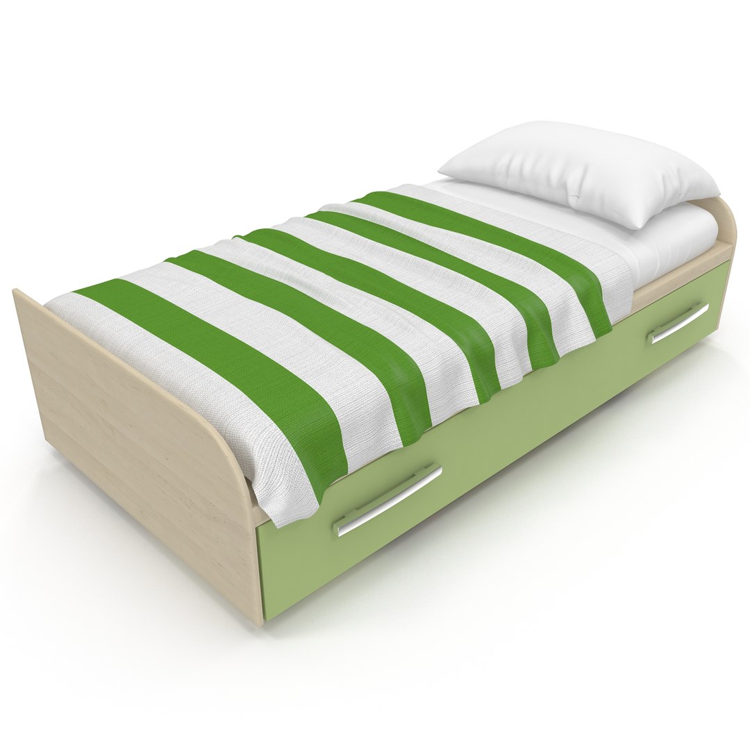 Kids Bed 3D model preview