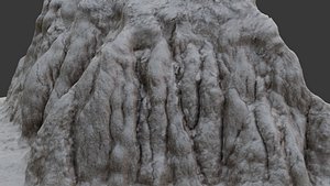 Eroded Mud Cliff 3D Scanned Low-Poly Model 3D model