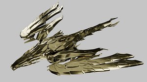 Golden Mecha Dragon 3D model