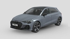 3D Audi S3 Sportback 2025 model