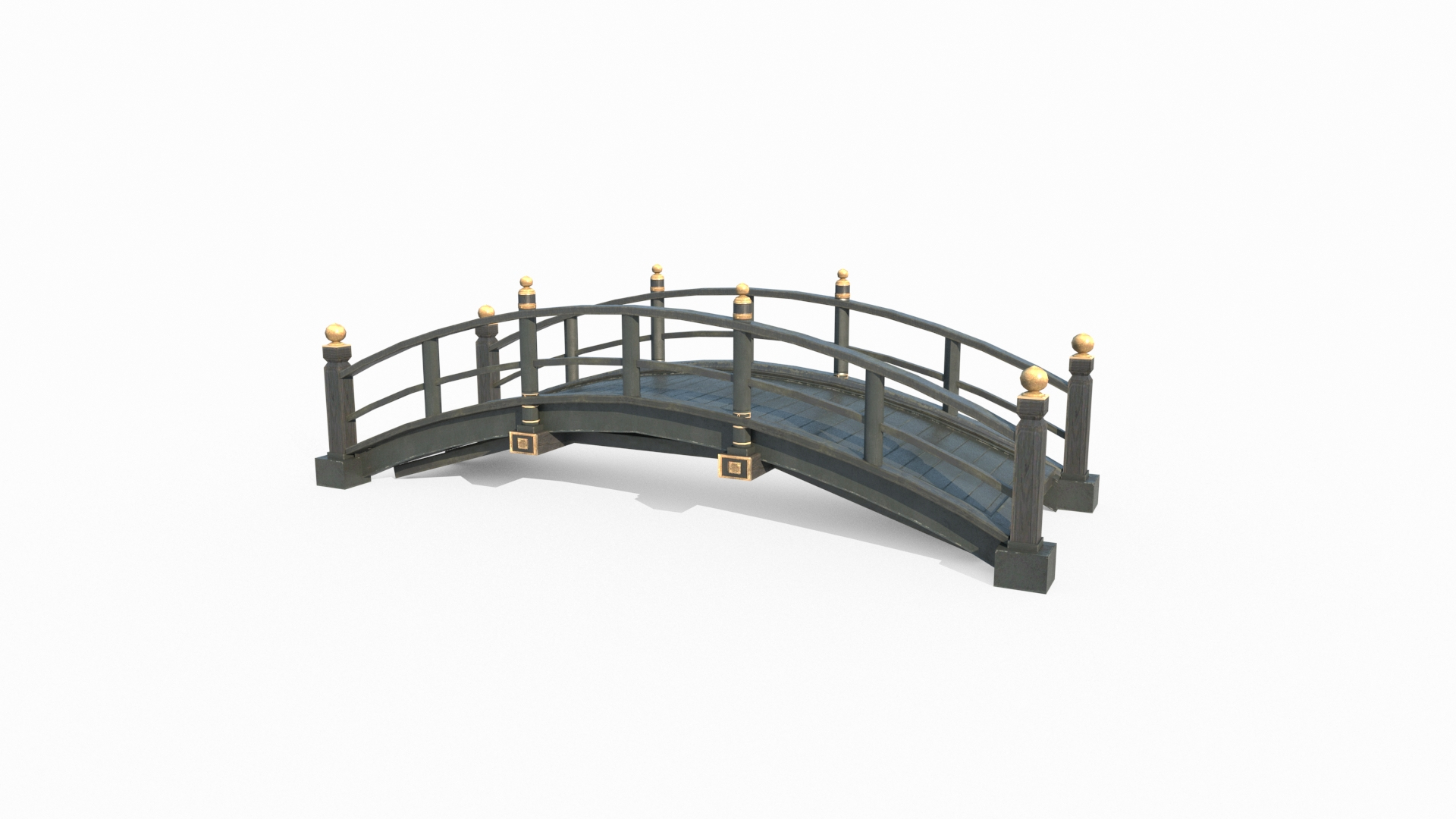 3D Ancient Asian Architecture Small Wooden Bridge - TurboSquid 2072388