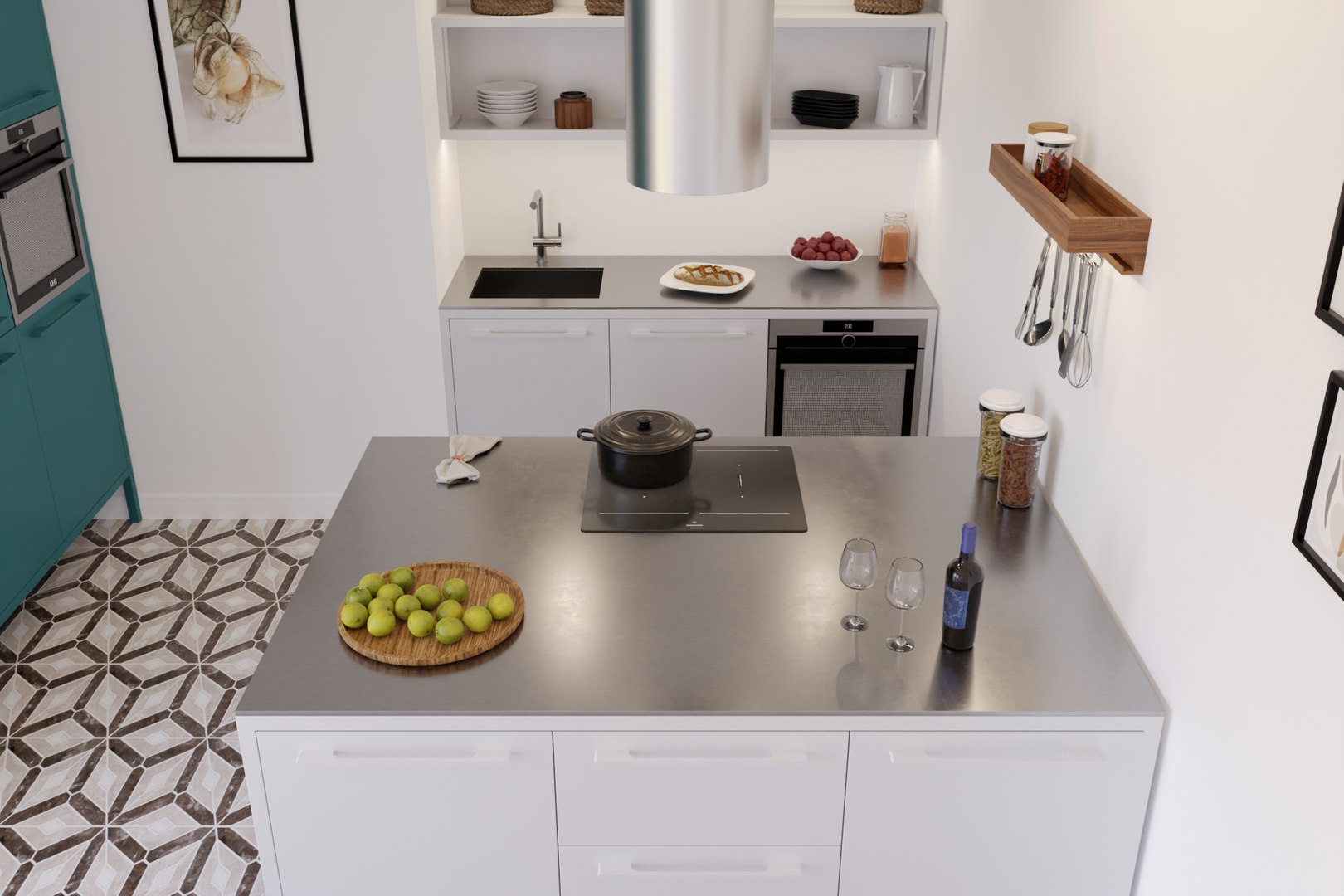 3D Mini Kitchen - Fantin Frame Kitchen - TurboSquid 2099870