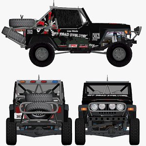 3d Model-007 -Evolution Racing 4x4 Off Road-Offroad Car-3D Low Poly-Game Ready Model 3D model