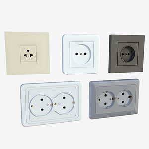 Wall Electrical Sockets Pack 3D model