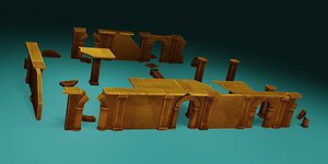 3D Modular Stylized Ruin