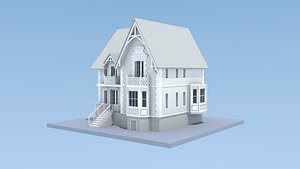 3D victorian house manor insides