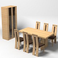 dining table stool chair eiche stoff 735