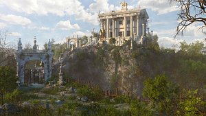 Classic Mountain Temple 3D model