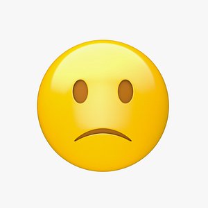 Apple Slightly Frowning Face model