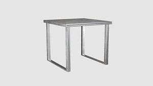 Metal Table Square 3D model
