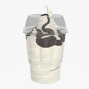 McDonalds McSundae Ice Cream with Chocolate Topping 3D model