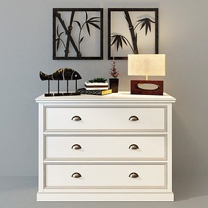 3D model chest palermo drawers lamp