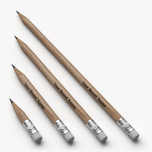 Rigged Pencil Mockup With PBR Textures