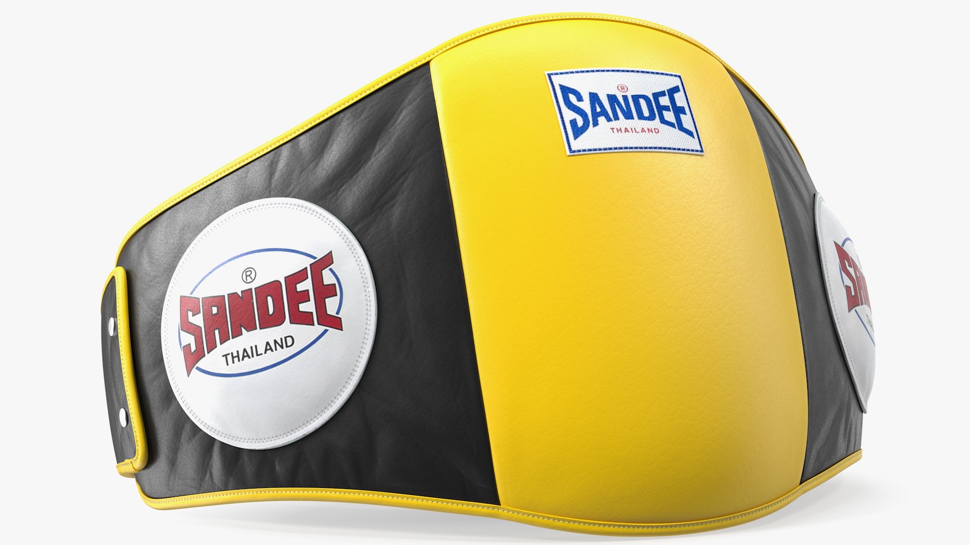 Sandee Velcro Belly Pad Black Yellow 3D model preview