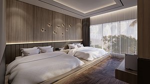 3D Masterbedroom BlenderFbxObj